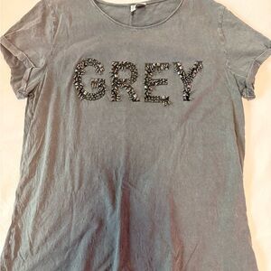 Embellished Gray Women's Top